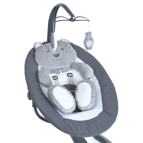Крісло-шезлонг для немовлят з електро-заколисуванням El Camino ME 1077 HUGS Gray (механізм гойдання: поворотний) фото 6
