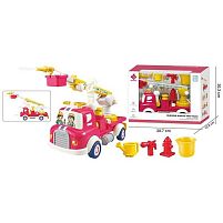 Спецтехніка A 88031 помповий механізм, бризкає водою, інерція, підсвічування, звуки, парогенерація, рухомі елементи, конструктор, на батарейках,