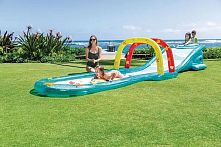 Дитячий надувний ігровий центр Intex 56167 «Веселий серфінг» (Водна гірка з двома дошками для спуску, 99*137*561 см)