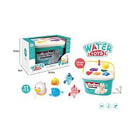 Іграшки для ванни JX 333 заводні іграшки, гумове каченя, лійка, сортер, в коробці