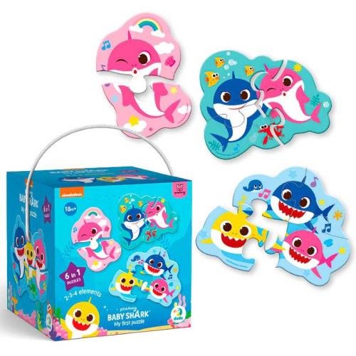 Пазл 2-3-4 елементи "Shark" 200587 "DoDo"