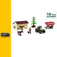 Ферма 550-27 K трактор, інерційний механізм, знімний причіп, фігурки, звукові ефекти, підсвічування, в коробці