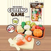 Продукти на липучці JQ 912-3 10 елементів, овочі, таця, дощечка, ніж, в пакеті