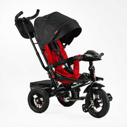 Велосипед дитячий триколісний Best Trike 6088 F – 789-05 (колеса: переднє Ø12"/задні: Ø10"/гума, рама: сталь, батьк. ручка, нахил спинки, до 25 кг)