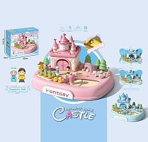 Замок 8603 2 кольори, магнітна гра, 2 магнітні фігурки, рухомі елементи, в коробці