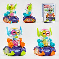 Робот "Смартик" 96026 "WToys", ОЗВУЧУВАННЯ УКРАЇНСЬКОЮ МОВОЮ, 2 види, звук, підсвічування, колесо вільного ходу, шестерні, в коробці