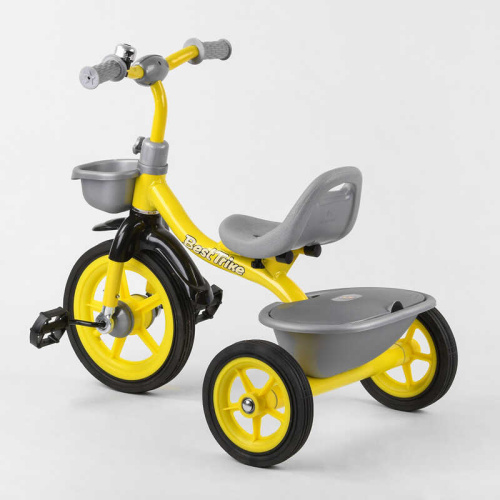 Велосипед дитячий триколісний Best Trike BS-9603 (1) гумові колеса, переднє d = 10 '', заднє d = 8 '', дзвіночок, 2 кошики, в коробці фото 2