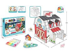 Пазли 3D "Будиночок" 1004 картонний, розмальовка, 6 маркерів, в коробці