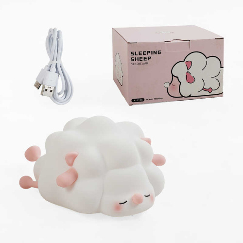 Нічник C 69794 3 режими, USB Type-C, силіконовий, таймер вимкнення, в коробці