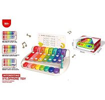 Ксилофон RT 1504 8 клавіш, 3 варіанти гри, 5 карток з нотами, в коробці