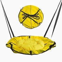 Гойдалка-гамак, колір жовтий GL 270895 D подушки = 60 см, подушка з водонепроникного матеріалу, 120-150 кг, ремінці, D чохла = 105 см, знімний