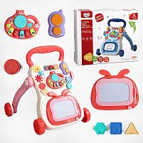 Ходунки 368-16 A звук, підсвічування, піаніно, сортер, шестерні, брязкальце, пальчикова гра, дощечка для малювання, обтяжувач, в коробці