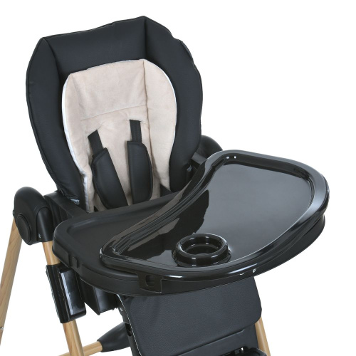 Стільчик для годування El Camino ME 1115-W Black (52*86*106 см, 2 колеса, стілец: 5 положень, спинка: 3 положення, підніжка: 3 положення, до 15 кг) фото 5