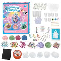 Акрилові прикраси 17947 /86608/55404 "WToys", 3 види, епоксидний клей, активатор, силіконові молди, прикраси, ланцюжки, в коробці, ВИДАЄТЬСЯ ТІЛЬ