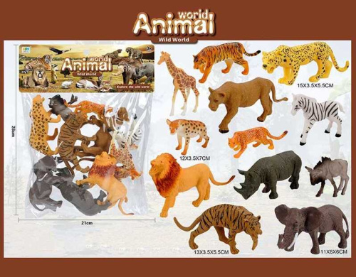 Набір тварин 559-299 A 12 тварин, у пакеті