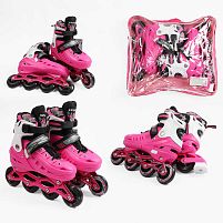 Ролики дитячі X-Toys 8071-223 M (розсувні, розмір 34-38, колеса: 4/Ø65 мм/PU, в один ряд, гальмо: заднє, підсвітка, сумка)