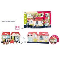 Будиночок 16849 дверний дзвінок, підсвічування ліхтарів, меблі, ляльки, в коробці