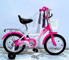 Велосипед дитячий двоколісний Corso MX-11723 «Maxis» (колеса Ø14"/гума, рама: сталь, допоміжні колеса, гальмо ручне, кошик, від 4 років)