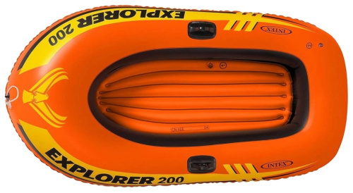 Човен надувний Intex 58330 «Explorer 200» (41*94*185 см, гребний, півторамісний, двокамерний, надувне дно, до 95 кг) фото 3