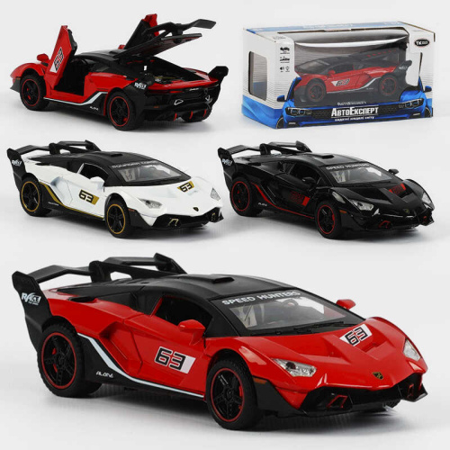 Машина 72009 "Авто Експерт" 3 кольори, металопластик, 1:32, звук, світло, інерція, відчиняються двері, багажник, у коробці, МІКС