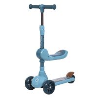 Самокат-беговел триколісний iTrike JR3-174-BL (колеса: передні Ø4,7"/заднє Ø3,15"/PU, рама: пластик, сидіння, до 20/50 кг)