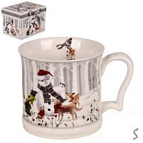 Чашка новорічна "Snowman's friends" 420мл Stenson R36270
