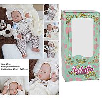 Пупс QM 24007 "TK Group", висота: 42 см, гумовий, пустушка, пляшечка, памперс, в коробці