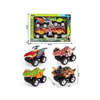 Набір машин 6199-40 K 4 машинки, інерція, в коробці