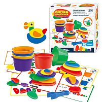 Навчальна гра "Логіка і мислення" 69481 "4FUN Game Club", 63 елементи, картки із завданнями, в коробці