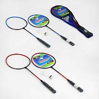 Бадмінтон TK Sport С 55212 (ракетка металевий каркас, 2 шт, 2 кольори, воланчик, чохол)