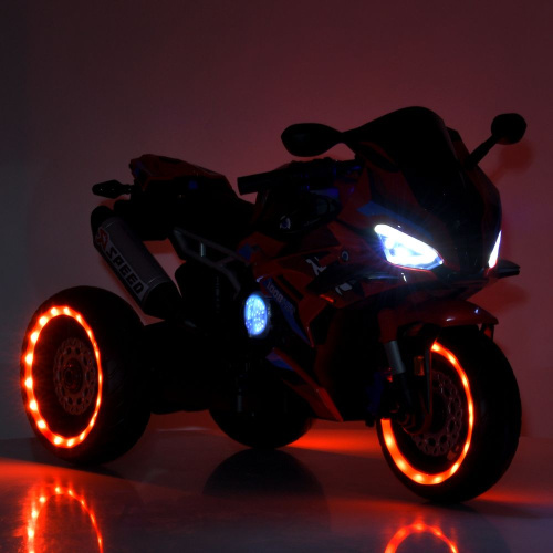 Електромотоцикл дитячий Bambi Racer M 6143EL-2 (колеса: EVA, акк. 12V/7Ah, мотор: 2*25W/12V/RPM16000, до 7 км/г, до 30 кг) фото 8