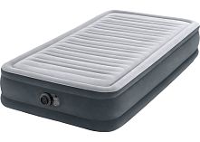 Надувне ліжко Intex 67766 (33*99*191 см, односпальне, вбудований електронасос 220V, до 136 кг)