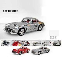Машинка L-5634-80 2 кольори, "Авто Експерт", металопластик, 1:32, світло, звук, інерція, відчиняються двері, багажник, капот, в коробці
