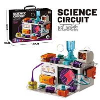 Електронний конструктор D 4004 37 елементів, установка з мильними бульбашками, 3 блоки живлення, підсвічування, запускач, на батарейках, експер