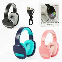 Навушники С 53225 3 кольори, підсвічування, Bluetooth підключення, в коробці, ВИДАЄТЬСЯ ТІЛЬКИ МІКС ВИДІВ