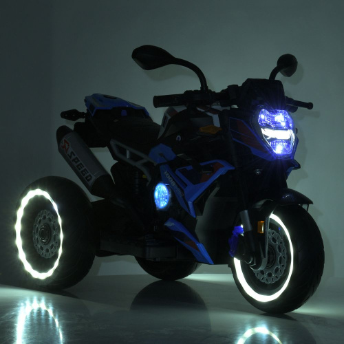 Електромотоцикл дитячий триколісн. Bambi Racer M 6142EL-4 (колеса передні Ø11.4", задні Ø13.4"/EVA, акк 12V/7Ah, мотор 2*12V/25W, до 7 км/г, до 30 кг) фото 3