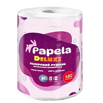 Рушник паперовий PAPELA 2-х шаровий Deluxe 1рул/уп 22.5см*58м 480відривів Stenson EG-300956