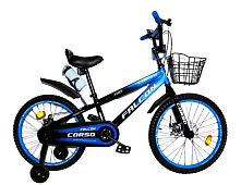 Велосипед дитячий двоколісний Corso FC-20456 «Falcon» (колеса Ø20"/гума, рама: сталь, допоміжні колеса, гальмо ручне/ножне, кошик, 7-12 років)