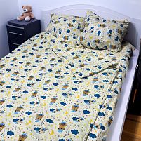 Змінний комплект постільної білизни 39176 "Ведмедик" тканина БЯЗЬ, розмір 150*215см