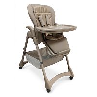 Стільчик для годування El Camino Steady ME 1177 Taupe Beige (52*90*107 см, у склад. стані 45*52*95 см, регулювання спинки, кошик, до 15 кг)