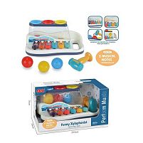 Ксилофон RJ 2883 “Funny Xylophonist”, 3 кульки, молоточок, у коробці