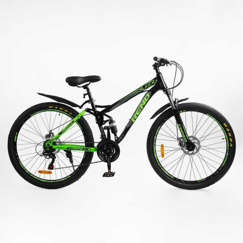 Велосипед двоколісний спортивний Corso RD-60280 «Rend» (колеса Ø27,5"/гума, рама: 15"/сталь, швидкостей: 21, обладнання Shimano)