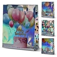 Пакет подарунковий паперовий L "Happy Birthday" 31*42*12см Stenson R95525-L