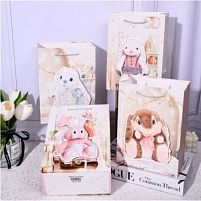 Пакет подарунковий паперовий S "Rabbits 3D" 18*23*10см Stenson R33186-S