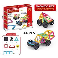 Магнітний конструктор 2266-31 44 деталі, наліпки, в коробці