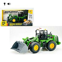 Трактор 666-328 C розмір: 35х14х15.5 см, інерція, підсвічування, звук, гумові колеса, рухомий ківш, в коробці