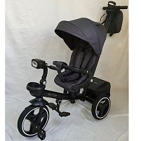 Велосипед дитячий триколісний El Camino ME 1162-1 VECTOR Dark Gray (колеса: передні Ø26 см, задні Ø23 см, батьківська ручка, фара)