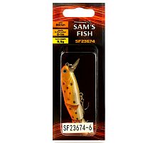 Воблер трискладовий 80мм 10шт/уп Sams Fish (SF23674-6)