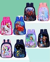 Рюкзак C 72870 розмір: 23х11х29 см, 2 відділення, 2 кишені, на блискавці, пластикові вставки, в пакеті, ВИДАЄТЬСЯ МІКС ВИДІВ