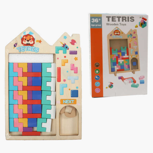 Тетрис дерев’яний C 74274 ручний, в коробці